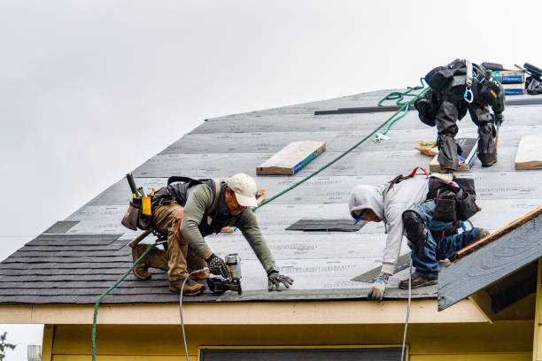 Professional Gutter Installation technician working in Wampum, PA